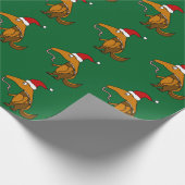 Funny Anteater in der Weihnachtsmannmütze Weihnach Geschenkpapier (Ecke)