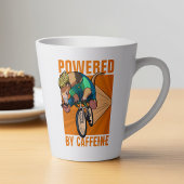 Funny Anteater Powered by Coffein Cyclist Cartoon Milchtasse