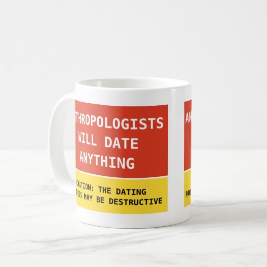 Funny Anthropologen werden mit irgendetwas Witz ve Kaffeetasse (Vorderseite Links)