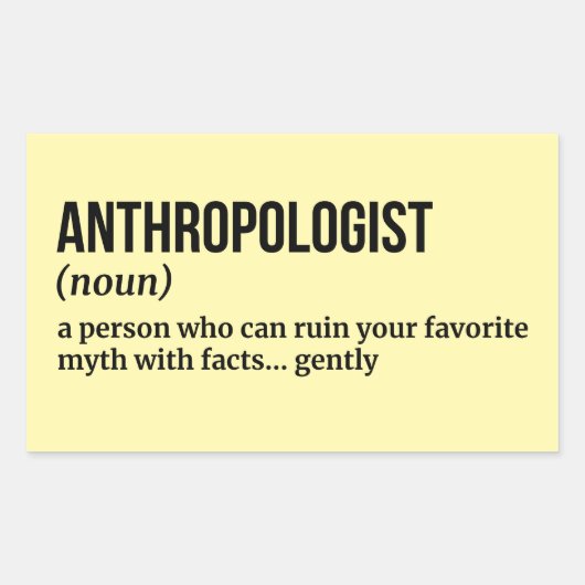 Funny Anthropology Definition Sticker (Vorderseite)