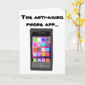 Funny Anti Aging Happy Birthday Phone App Karte (Gelbe Blume)