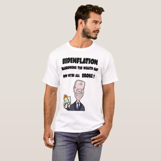 Funny Anti Biden Bidenflation Inflation T-Shirt (Vorne ganz)