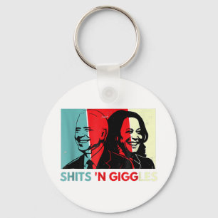 Funny Anti Biden Harris Shits'n Giggles Political Schlüsselanhänger