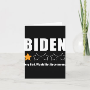 Funny Anti Biden Pro Trump 1 Sterne Wahlgang Karte