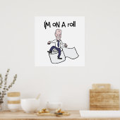 Funny Anti Biden über eine Rolle des Toilettenpapi Poster (Küche)