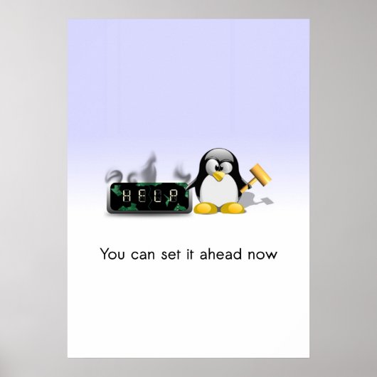 Funny Anti Daylight Rettend Time Poster (Vorne)
