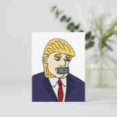 Funny Anti Donald Trump Politischer Cartoon Postkarte (Stehend Vorderseite)