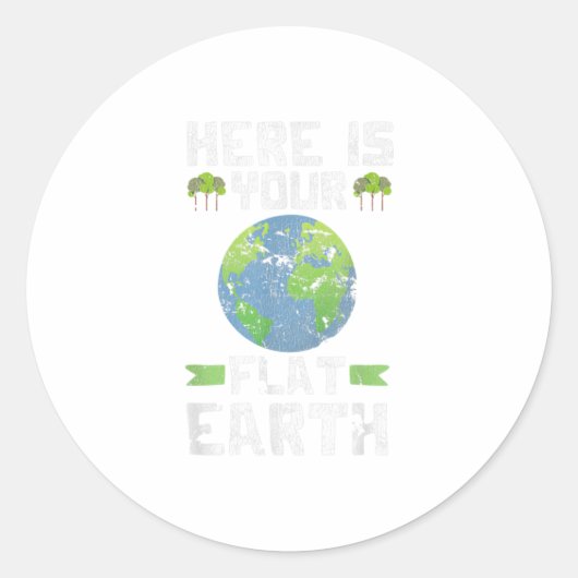 Funny Anti Flat Earth TShirt Runder Aufkleber (Vorderseite)
