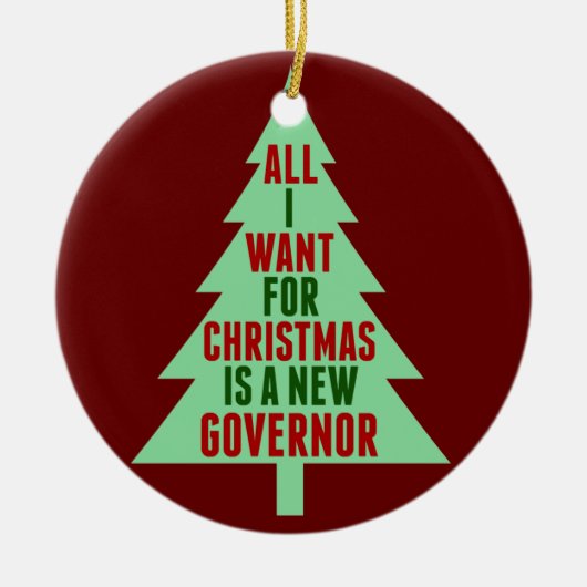Funny Anti Governor Abbott Christmas Tree Keramik Ornament (Vorne)