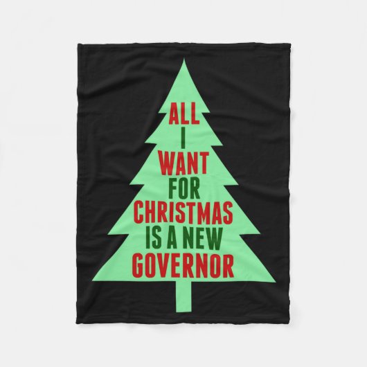 Funny Anti Governor Litical Christmas Humor Fleecedecke (Vorderseite)