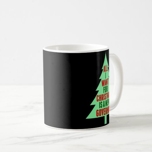 Funny Anti Governor Litical Christmas Humor Kaffeetasse (VorderseiteRechts)