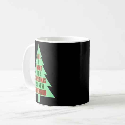 Funny Anti Governor Litical Christmas Humor Kaffeetasse (Vorderseite Links)