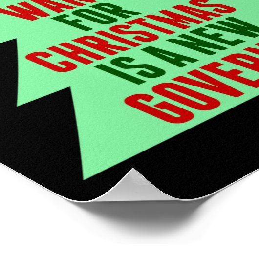 Funny Anti Governor Litical Christmas Humor Poster (Ecke)