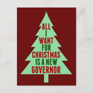 Funny Anti Governor Politischer Weihnachts-Spaß Postkarte