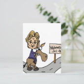 Funny Anti Hillary Politischer Cartoon Postkarte (Stehend Vorderseite)