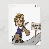 Funny Anti Hillary Politischer Cartoon Postkarte (Vorne/Hinten)