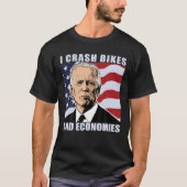 Funny Anti Joe Biden Fahrrad, I Crash Bikes und EC T-Shirt (Vorderseite)