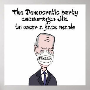 Funny Anti Joe Biden mit Maske-Politik Poster