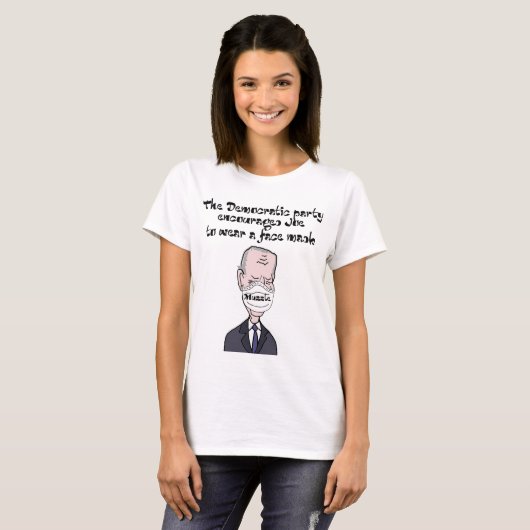 Funny Anti Joe Biden mit Maske-Politik T-Shirt (Vorne ganz)