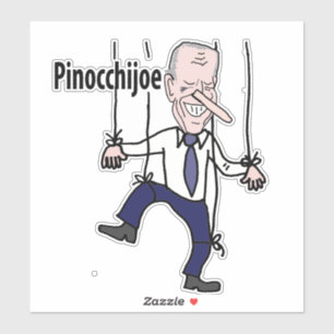 Funny Anti Joe Biden Pinocchijoe Pun Political Aufkleber