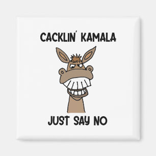 Funny Anti Kamala Harris Laughing Donkey Magnet