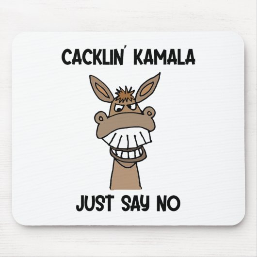 Funny Anti Kamala Harris Laughing Donkey Mousepad (Vorne)