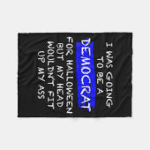 Funny Anti-liberal Adult Halloween Costume Fleecedecke (Vorderseite (Horizontal))