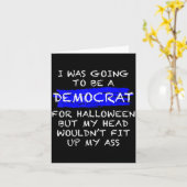 Funny Anti-liberal Adult Halloween Costume Karte (Gelbe Blume)