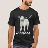 Funny-ANTI-MASK-SHEEP-WITH-FACE-MASK-Vaccine-Baa T-Shirt (Vorderseite)