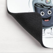 Funny Anti-Meeting Elixir | Retro Cartoon Office H Mousepad (Ecke)