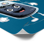 Funny Anti Meeting Elixir Retro Cartoon Office H  Poster (Ecke)