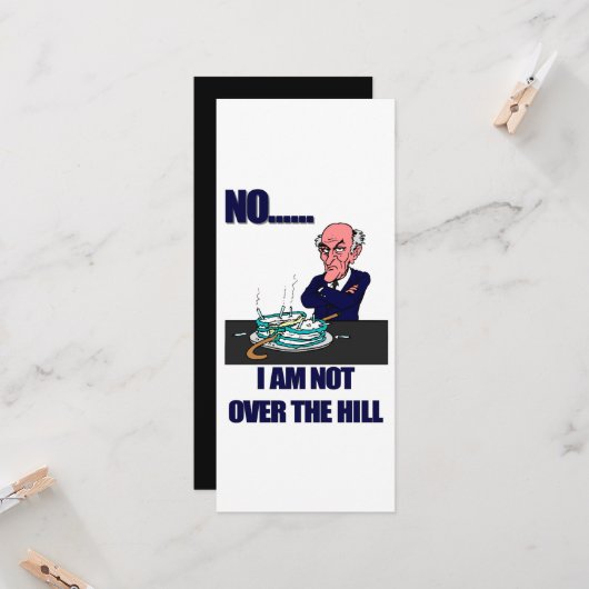 Funny Anti Over The Hill Karte (Vorderseite/Rückseite Beispiel)
