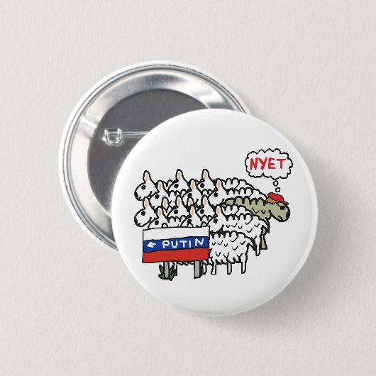 Funny Anti Putin Button (Vorne & Hinten)