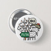 Funny Anti Putin Sheep Button (Vorne & Hinten)