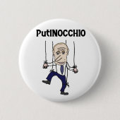 Funny Anti Putin und Russland Putinocchio Pub Button (Vorderseite)