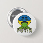 Funny Anti Putin Vomit Emoji Button (Vorne & Hinten)