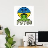 Funny Anti Putin Vomit Emoji Poster (Heimbüro)