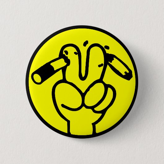 Funny Anti-Raucher ⚠ thailändisches ⚠ Button (Vorderseite)