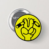 Funny Anti-Raucher ⚠ thailändisches ⚠ Button (Vorne & Hinten)