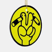 Funny Anti-Raucher ⚠ thailändisches ⚠ Keramikornament (Rechts)