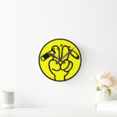 Funny Anti-Raucher ⚠ thailändisches ⚠ Runde Wanduhr (Zuhause)