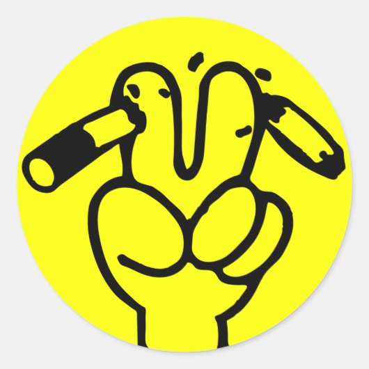 Funny Anti-Raucher ⚠ thailändisches ⚠ Runder Aufkleber (Vorderseite)