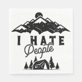 Funny Anti-Social Camping Ich Hasse Menschen Serviette (Vorderseite)