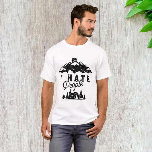 Funny Anti-Social Camping Ich Hasse Menschen T-Shirt