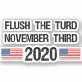 Funny Anti-Trump 2020 Wahlen Aufkleber (Vorderseite)