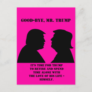 Funny Anti Trump: Auf Wiedersehen, Trump Postkarte