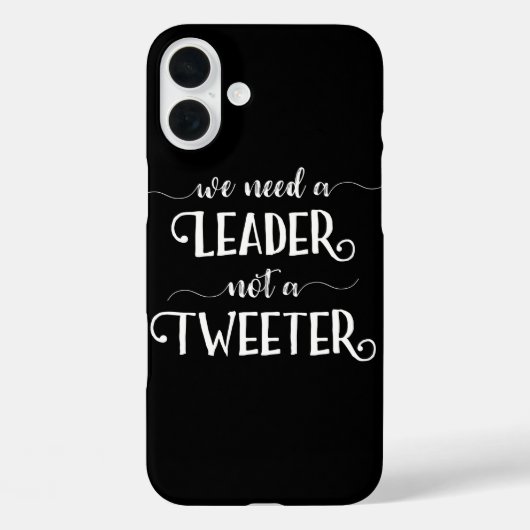 Funny Anti-Trump Black Typografy Leader Tweeter Case-Mate iPhone Hülle (Rückseite)