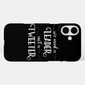Funny Anti-Trump Black Typografy Leader Tweeter Case-Mate iPhone Hülle (Rückseite (Horizontal))