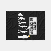 Funny Anti-trump Evolution Litical Humor  Fleecedecke (Vorderseite (Horizontal))
