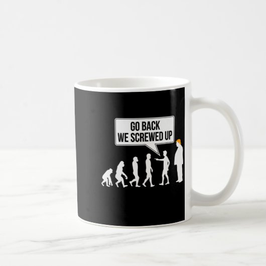 Funny Anti-trump Evolution Litical Humor  Kaffeetasse (Rechts)